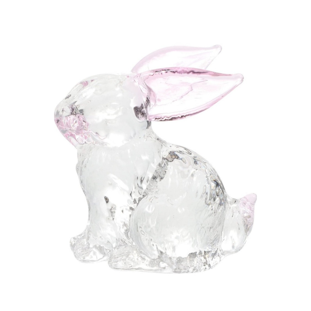 Deko Hase, Kristallglas, 60x55x30mm