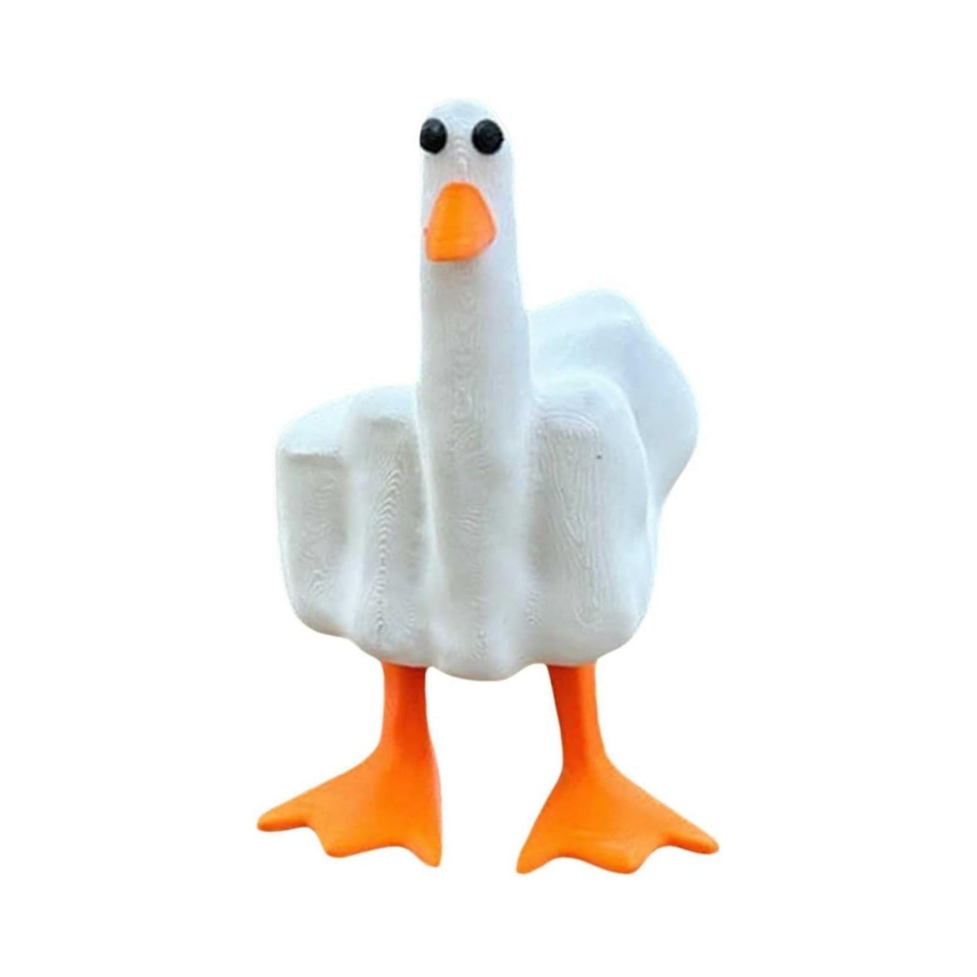 Deko Ente "Duck you", Kunstharz, 15x5cm