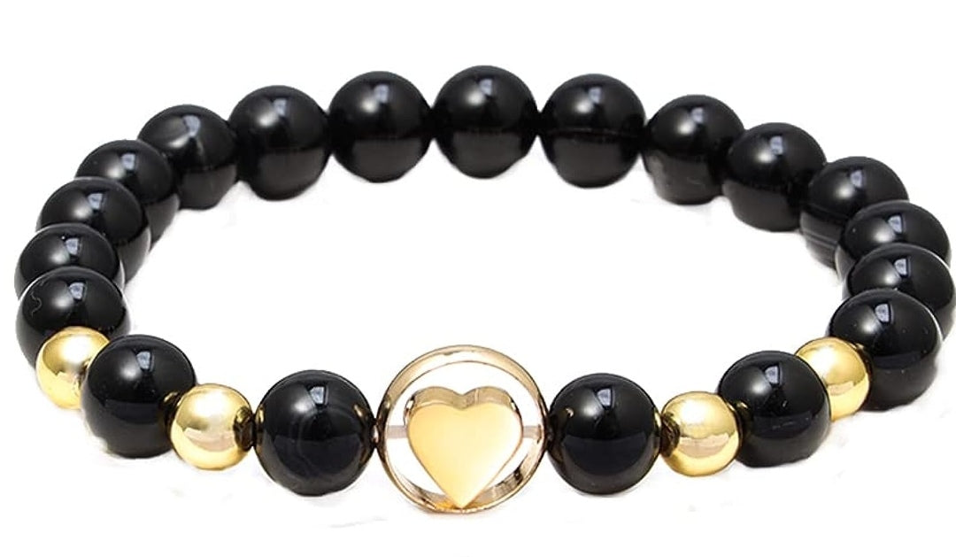 Armband mit Herz gold, Edelstein