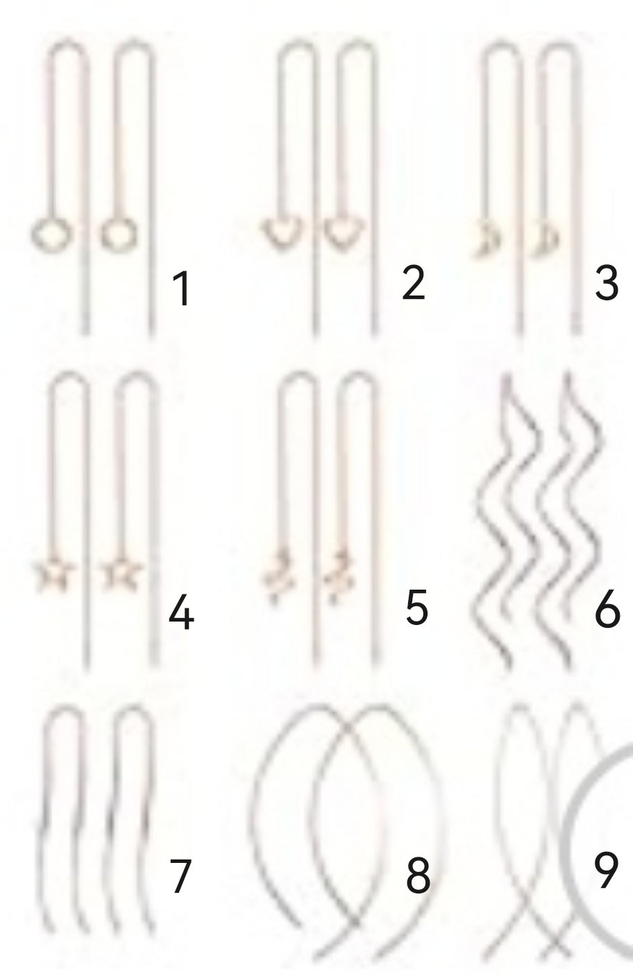 Ohrringe Durchzieher Edelstahl