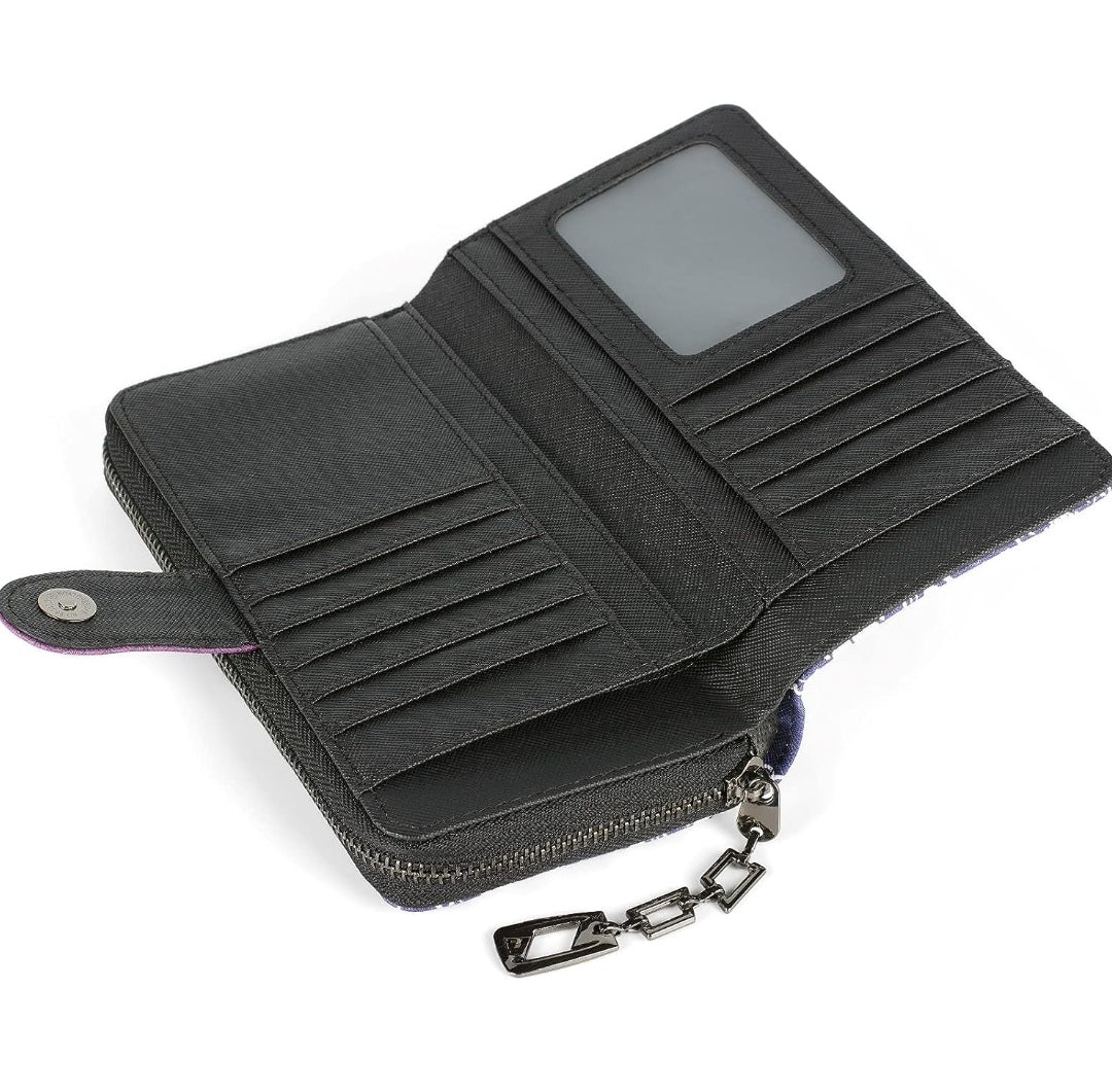 Geldbörse Totenkopf PU-Leder 10,5x19,5x3,5cm