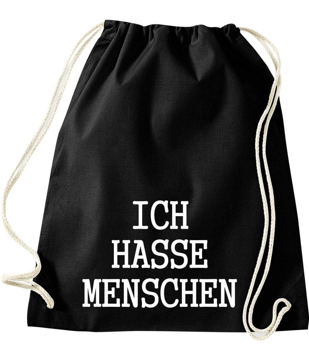 Turnbeutel Baumwolle schwarz 38x42cm