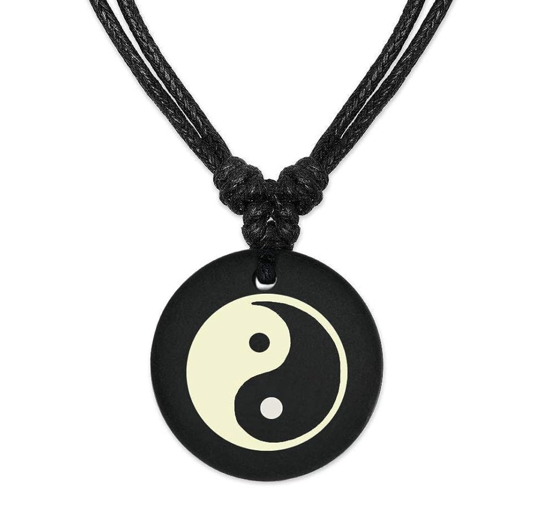 Halskette Yin-Yang Holz