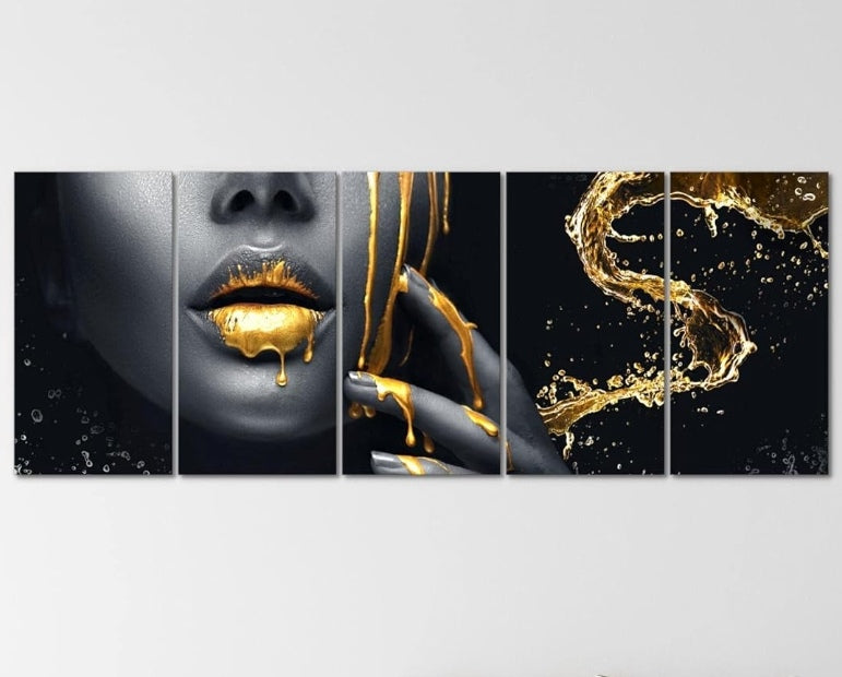 Bild Kunstdruck 5teilig 200x80cm