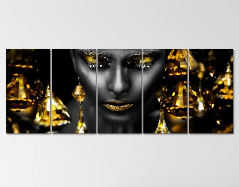 Bild Kunstdruck 5teilig 200x80cm