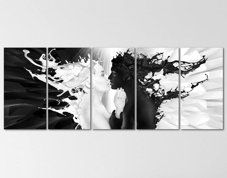 Bild Kunstdruck 5teilig 200x80cm