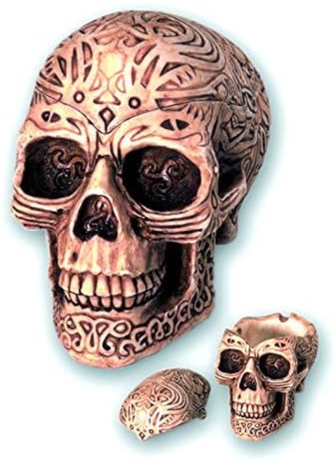 Aschenbecher Totenkopf, Resin, 10x11x6,5cm