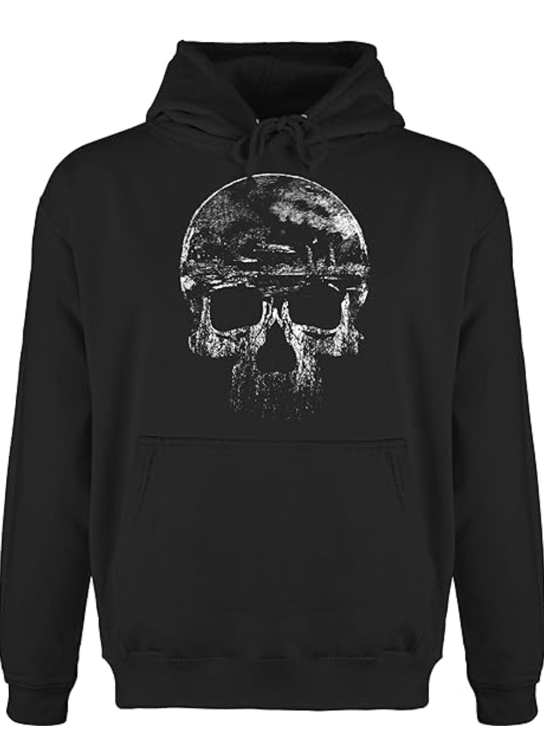 Hoodie Totenkopf, Men, 80% Baumwolle, 20% Polyester