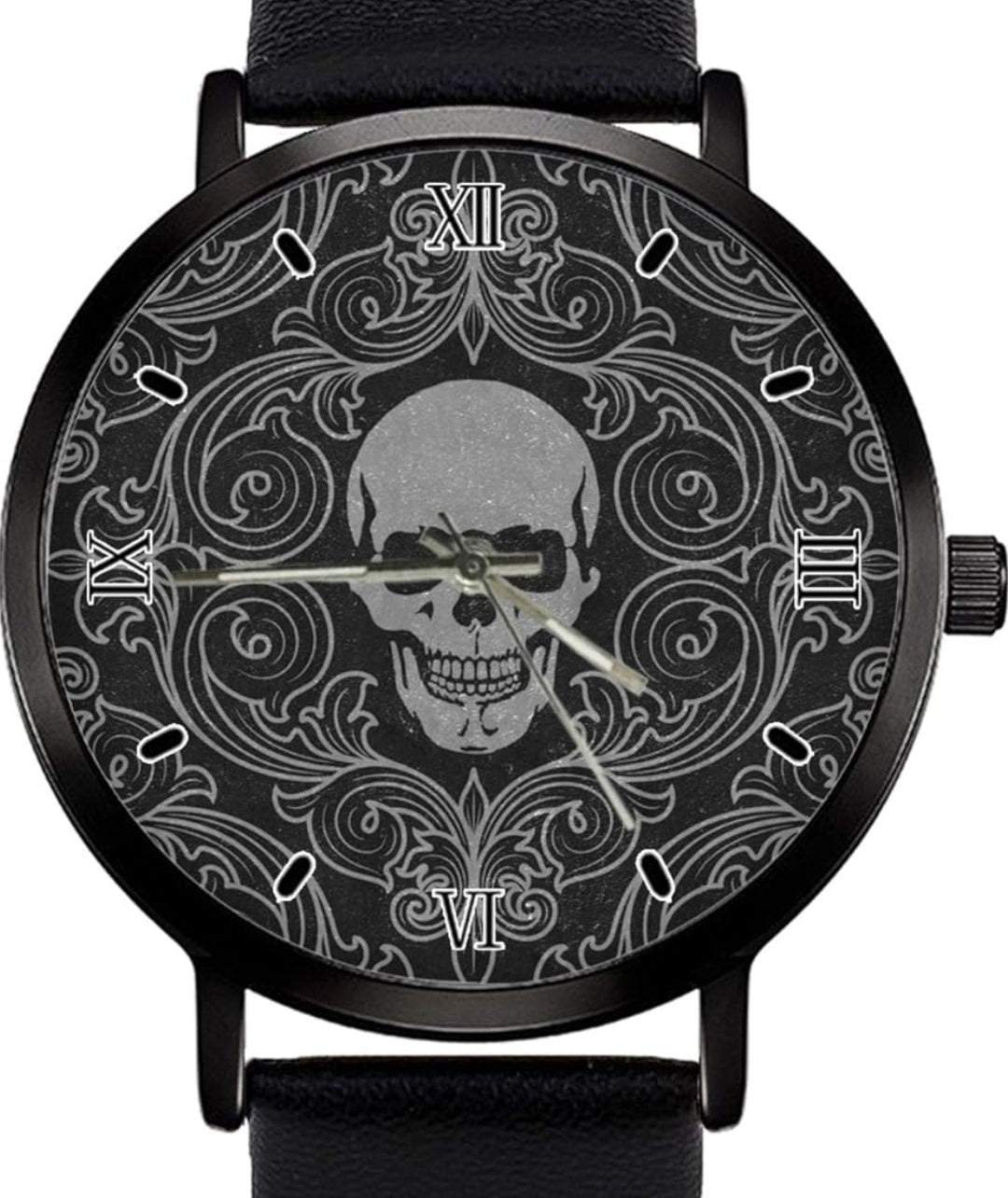 Uhr Totenkopf PU-Band