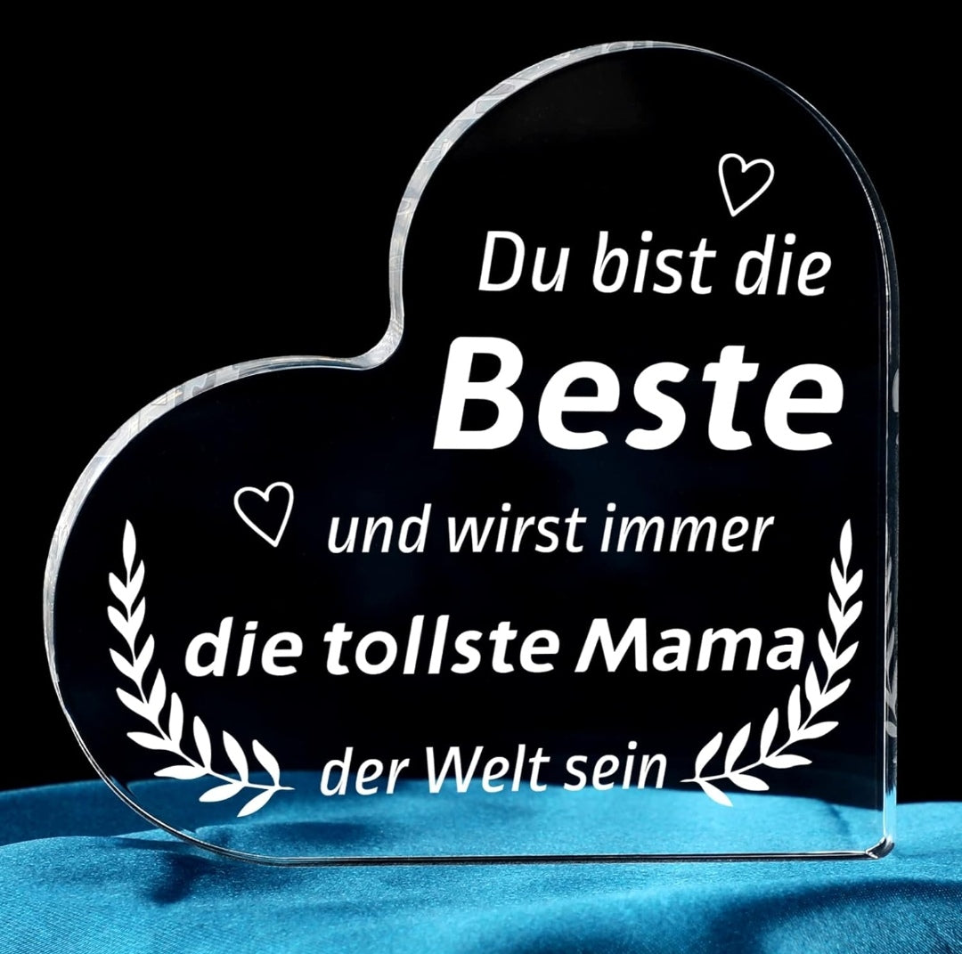Deko Herz Acryl mit Gravur