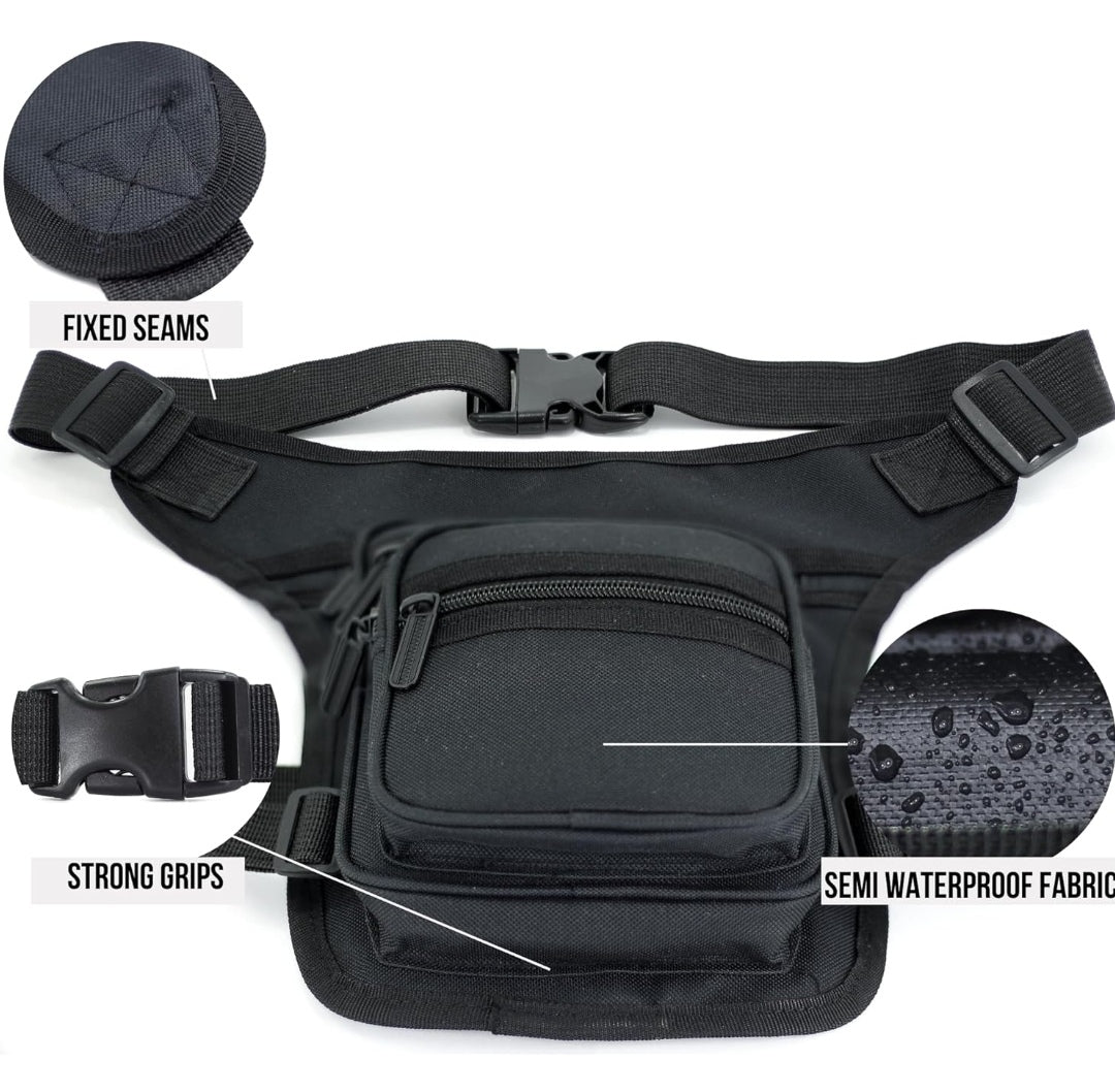 Tasche Beintasche, schwarz, wasserabweisend