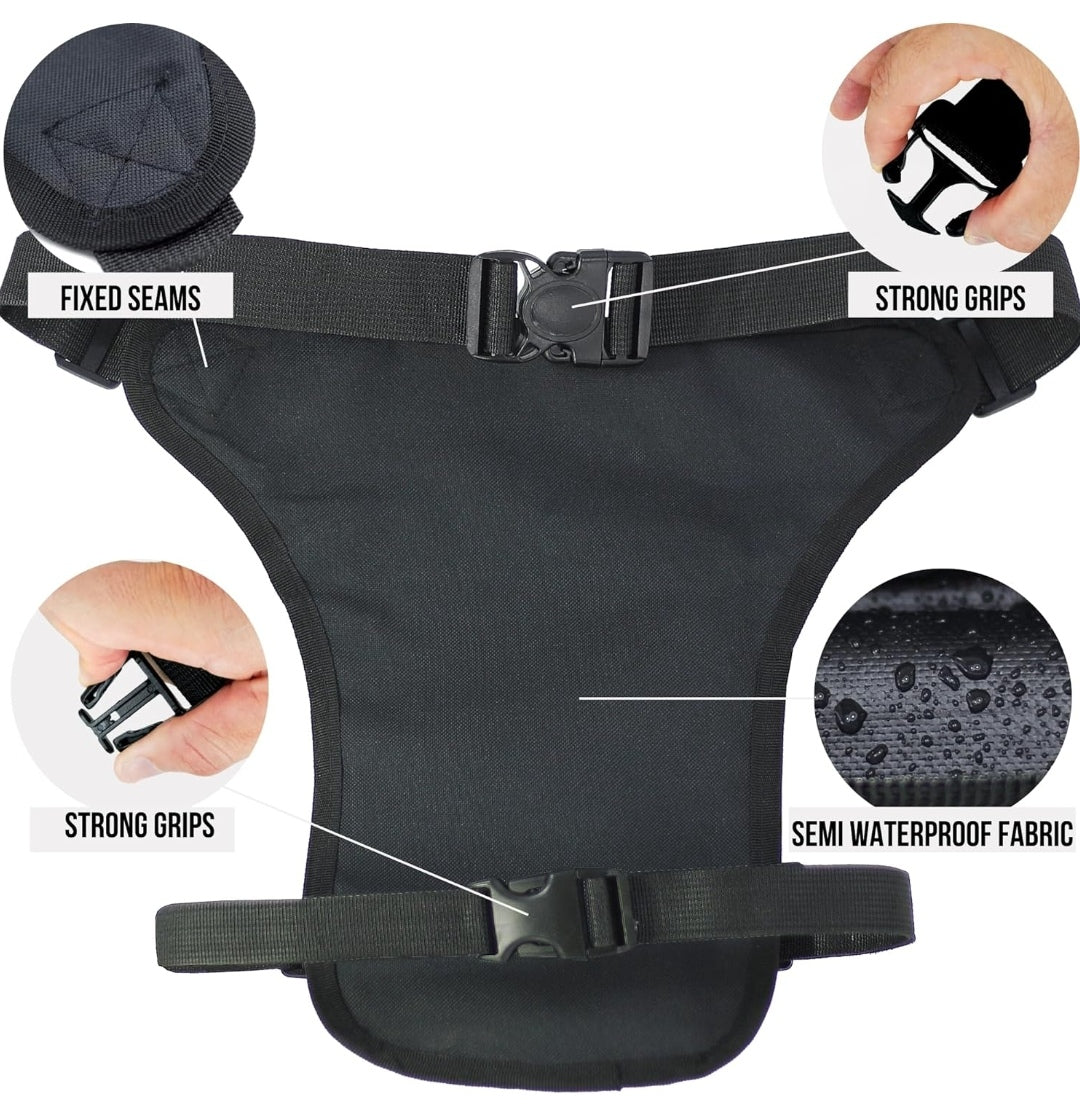 Tasche Beintasche, schwarz, wasserabweisend