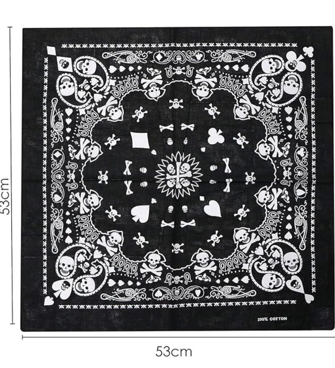 Bandanas Totenköpfe, Baumwolle