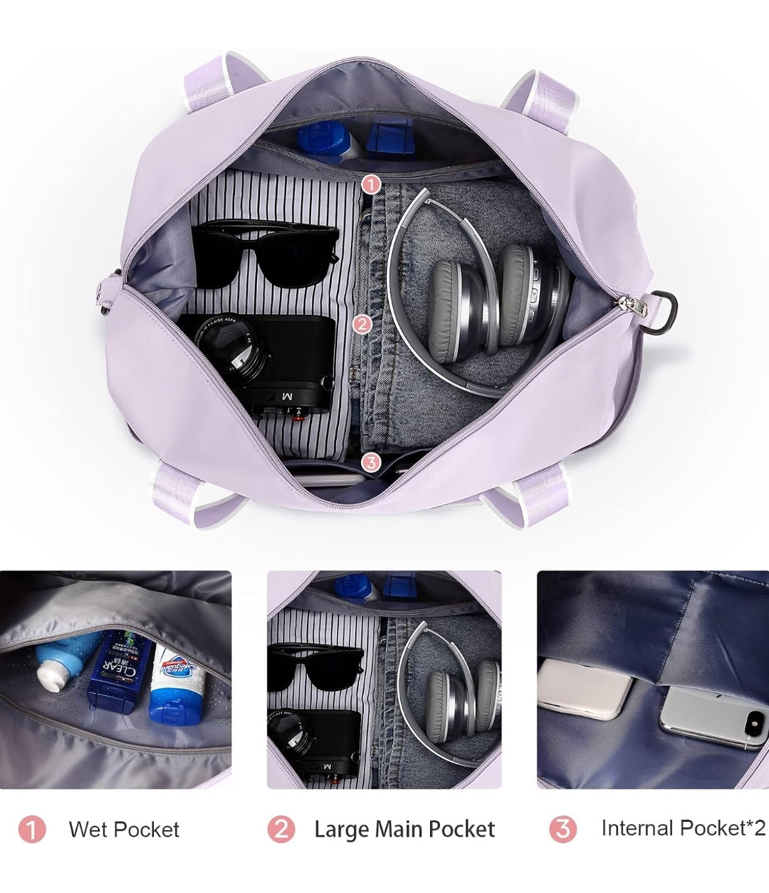 Tasche Reisetasche lila