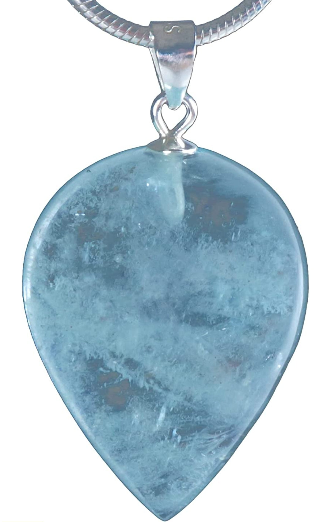 Halskette Aquamarin, Echt Silber