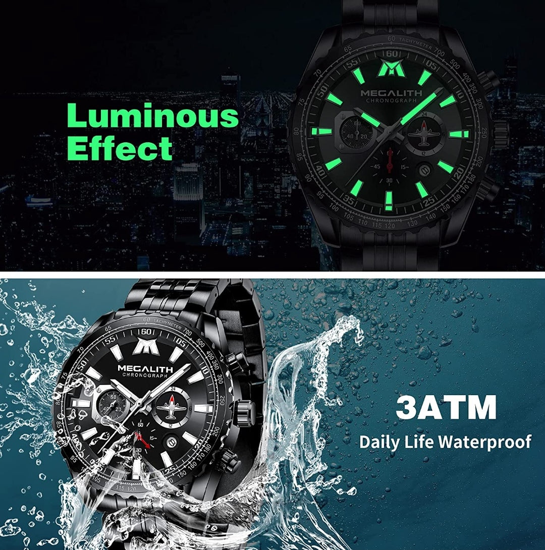 Uhr Megalith, Edelstahl