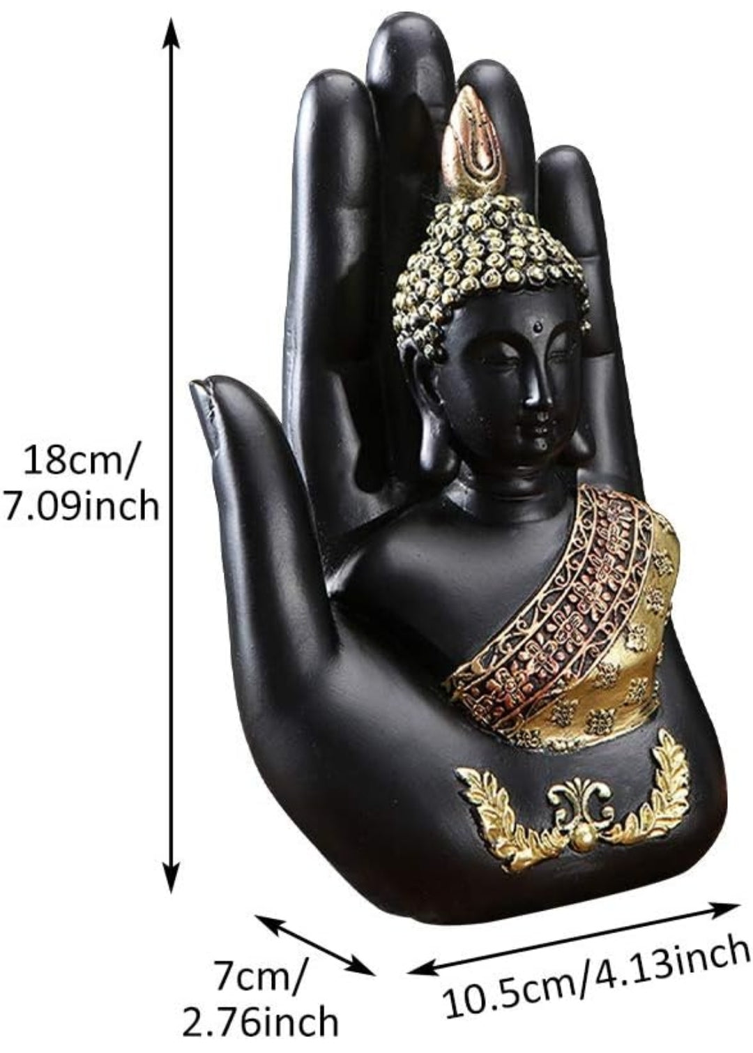 Deko Buddha thailändisch, Kunstharz, 18x7x10,5cm