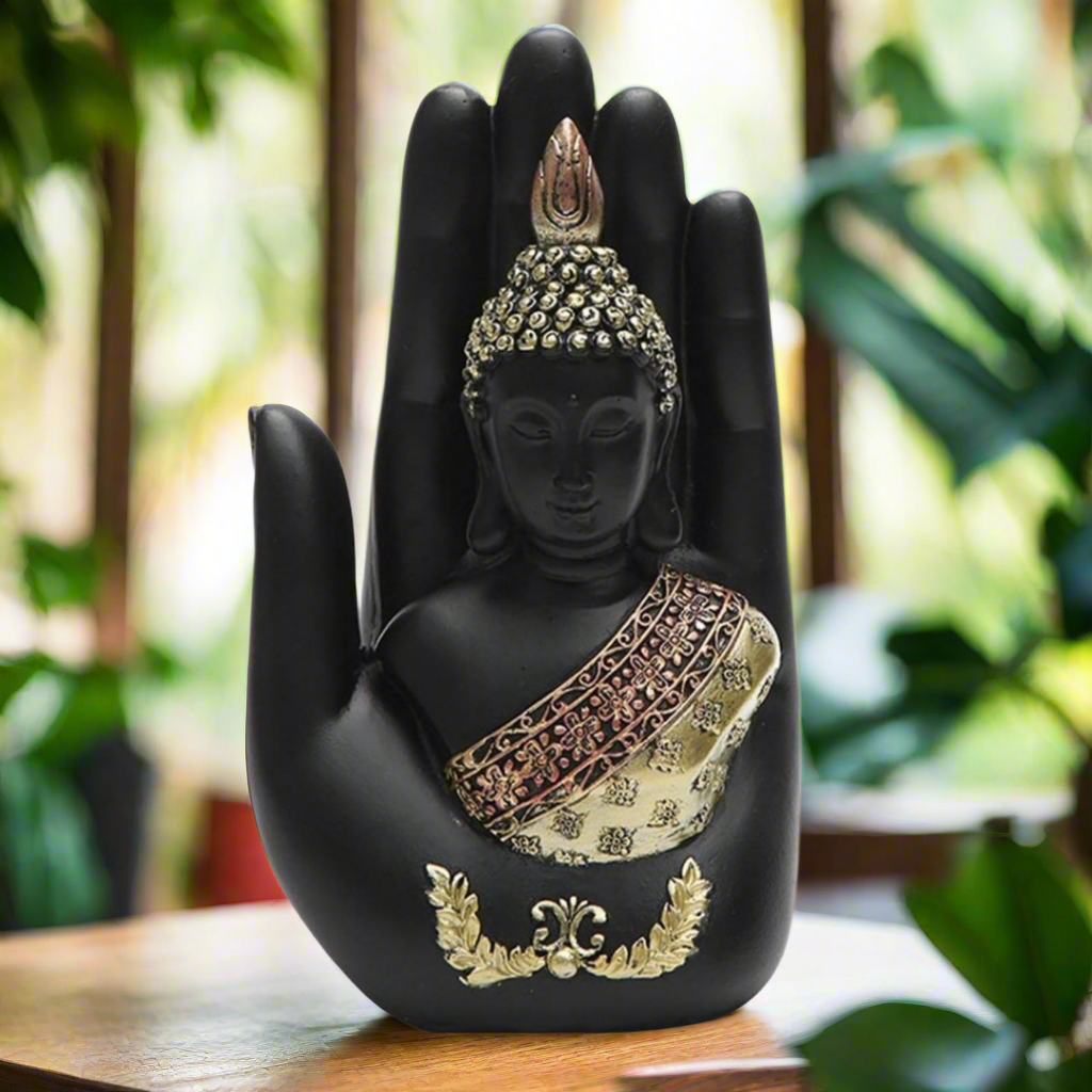 Deko Buddha thailändisch, Kunstharz, 18x7x10,5cm