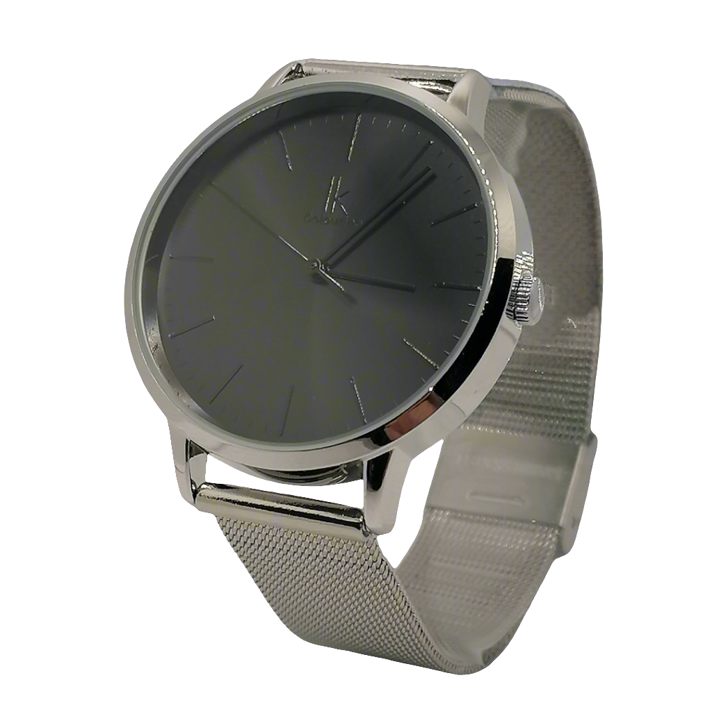 Uhr Edelstahl Silber/Schwarz