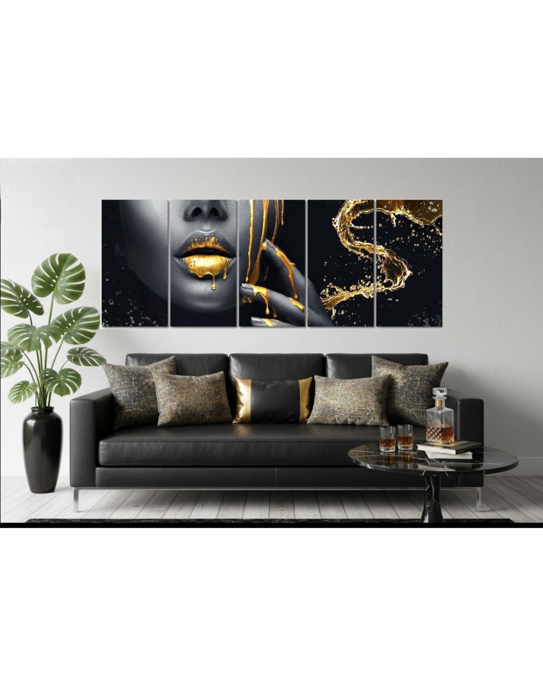 Bild Kunstdruck 5teilig 200x80cm