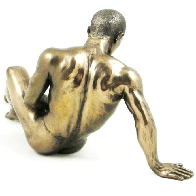 Deko Skulptur Männerakt, Kunstharz, bronze