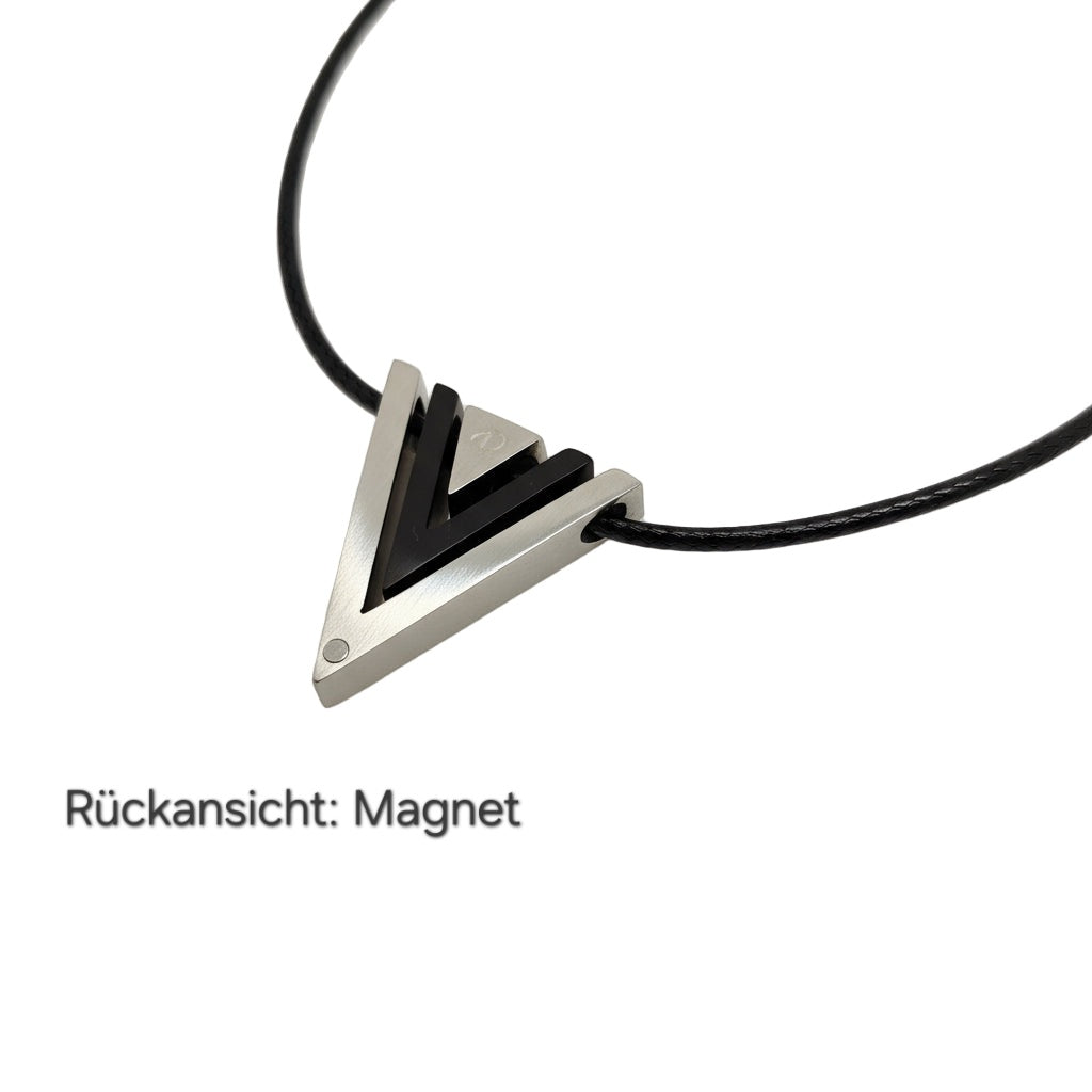 Halskette Magnet-Anhänger, Lederband