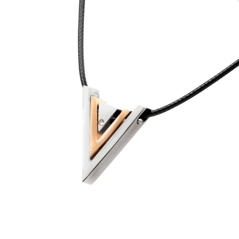 Halskette Magnet-Anhänger, Lederband