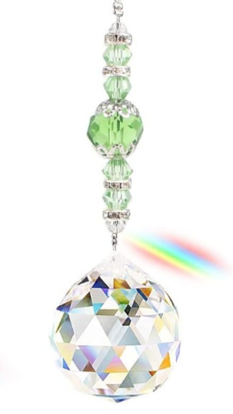 Sonnenfänger mit Perlen und Kristall