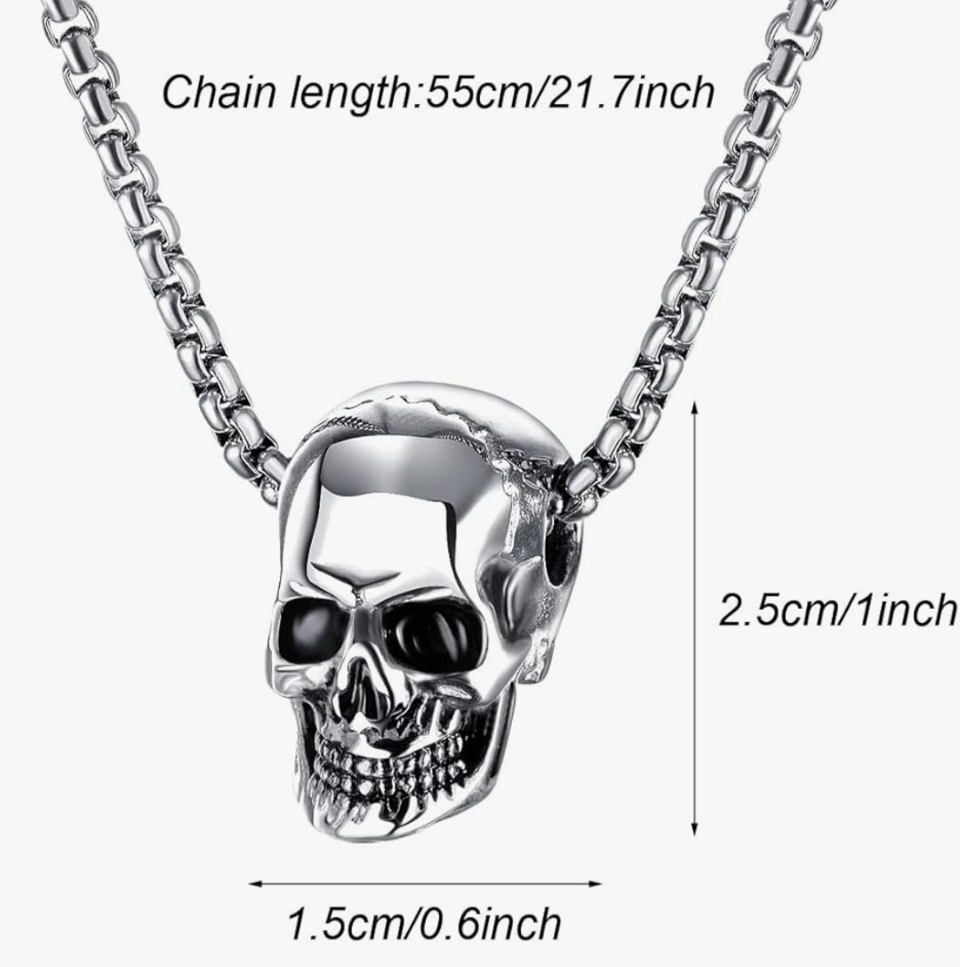 Halskette Totenkopf, Modeschmuck, Kette 60cm, Anhänger 2,5x2cm