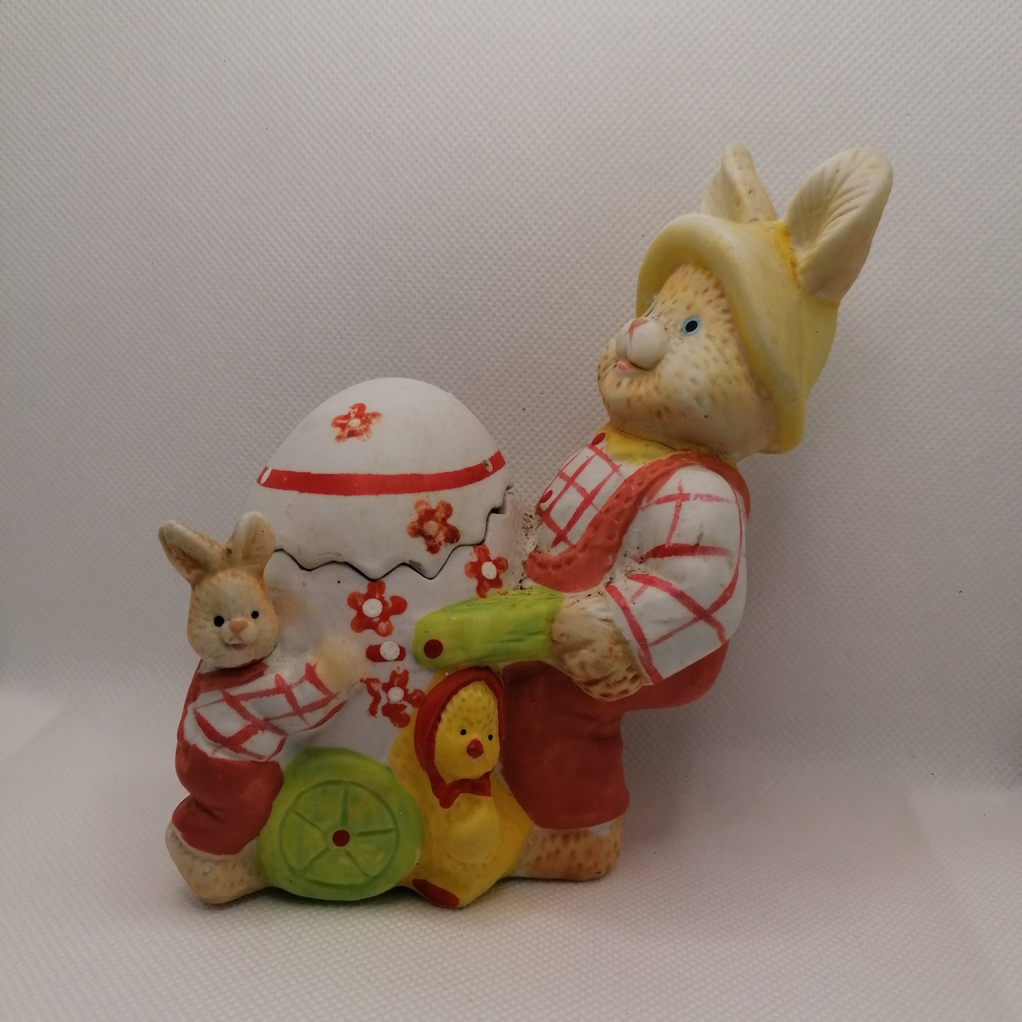 Deko Hasen, Ei befüllbar, Keramik, 13x11cm