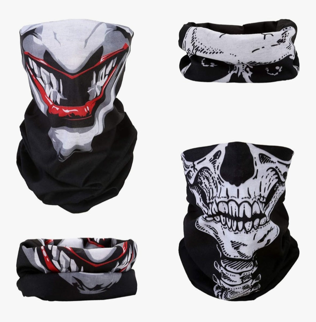 Halstuch Schlauch mit Totenkopf, Polyester, 50x25cm