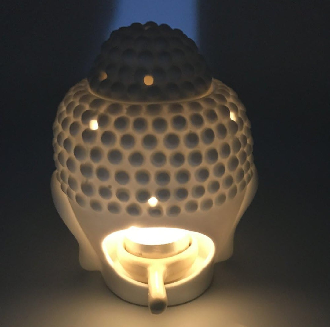 Teelichthalter Buddha, Keramik, 14x10cm