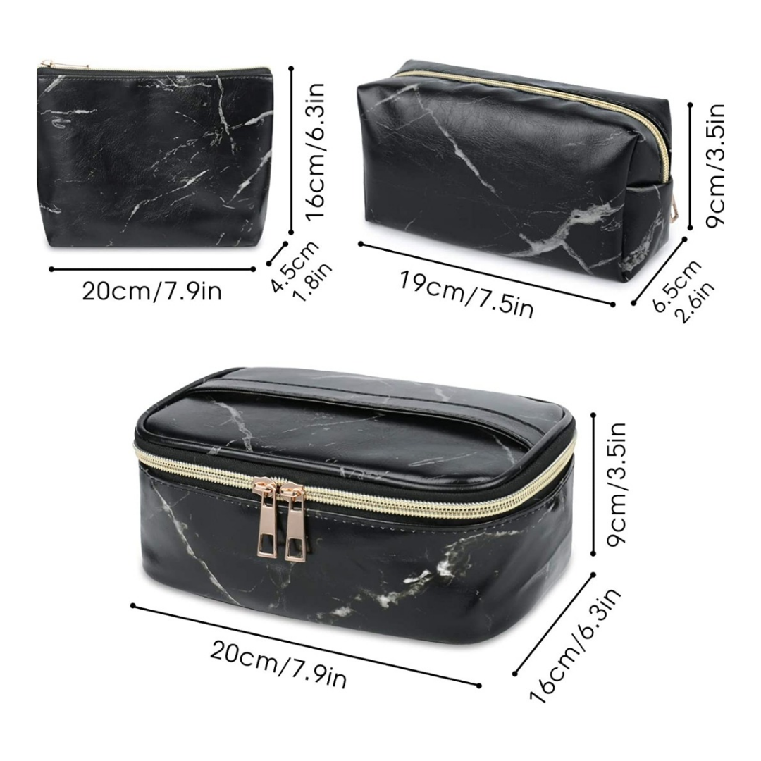 Kosmetiktasche Marmormuster Kunststoff