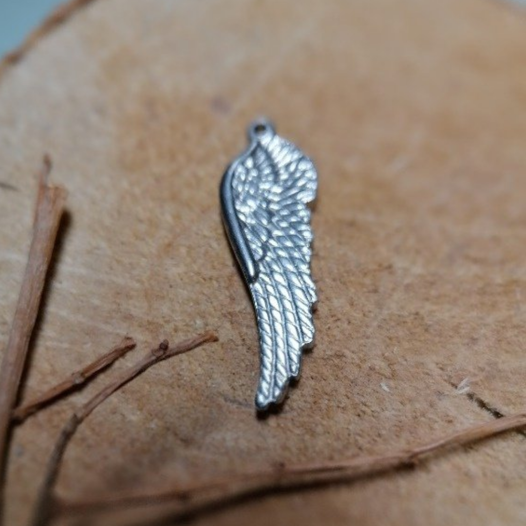 Anhänger Engelsflügel, Edelstahl, 38mm