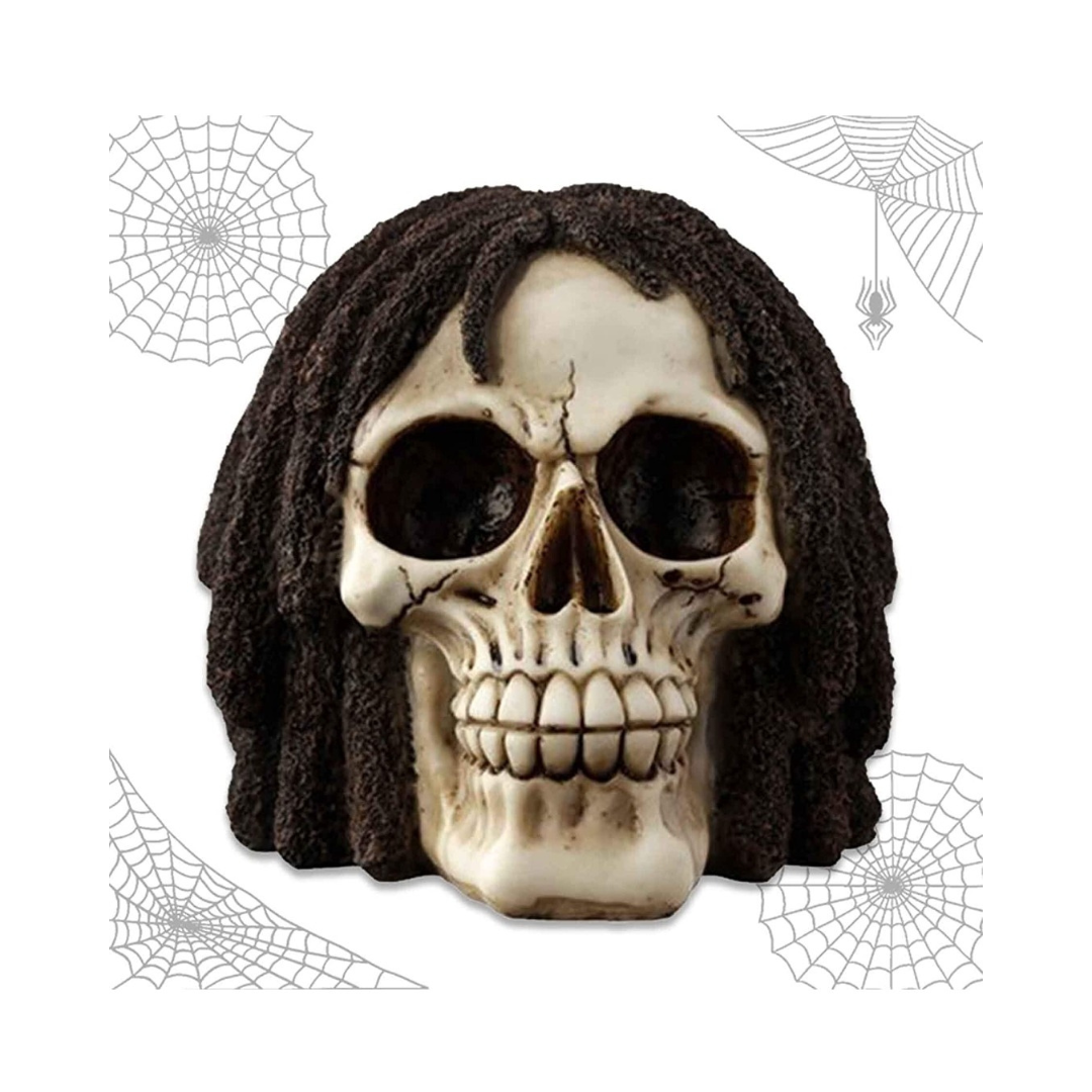 Deko Totenkopf Rasta, 16cm