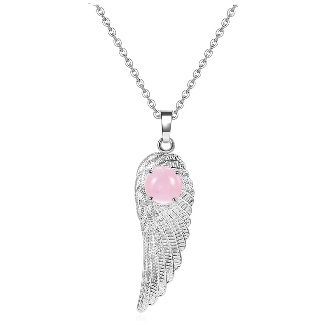 Halskette Flügel mit Edelstein, Modeschmuck