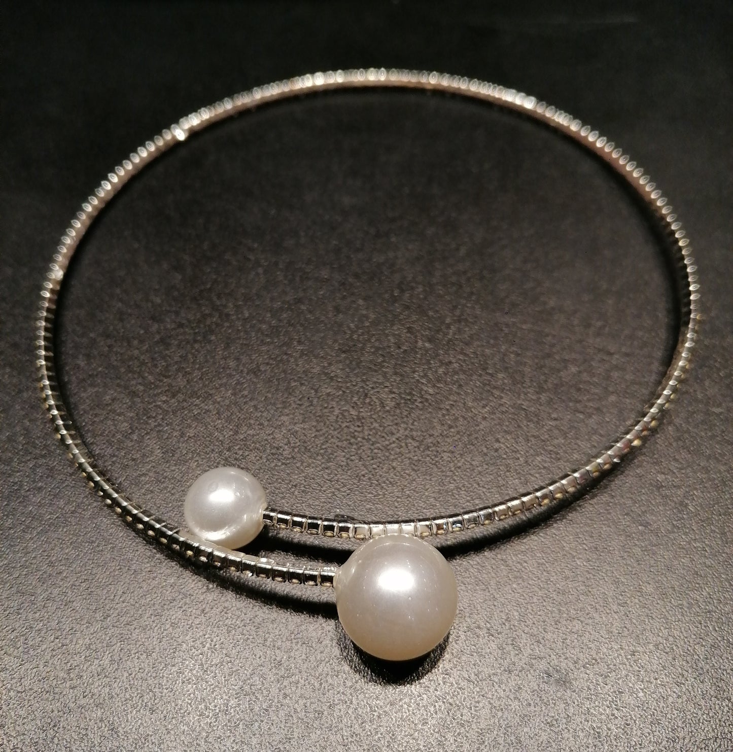 Halsreif Perle Strass Modeschmuck