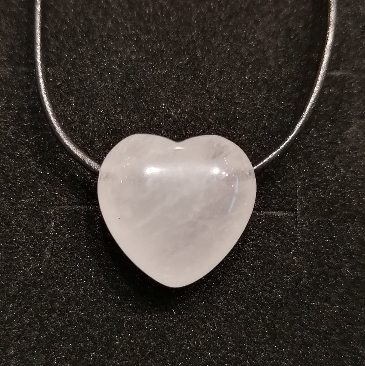 Halskette Herz, Edelstein, Lederband