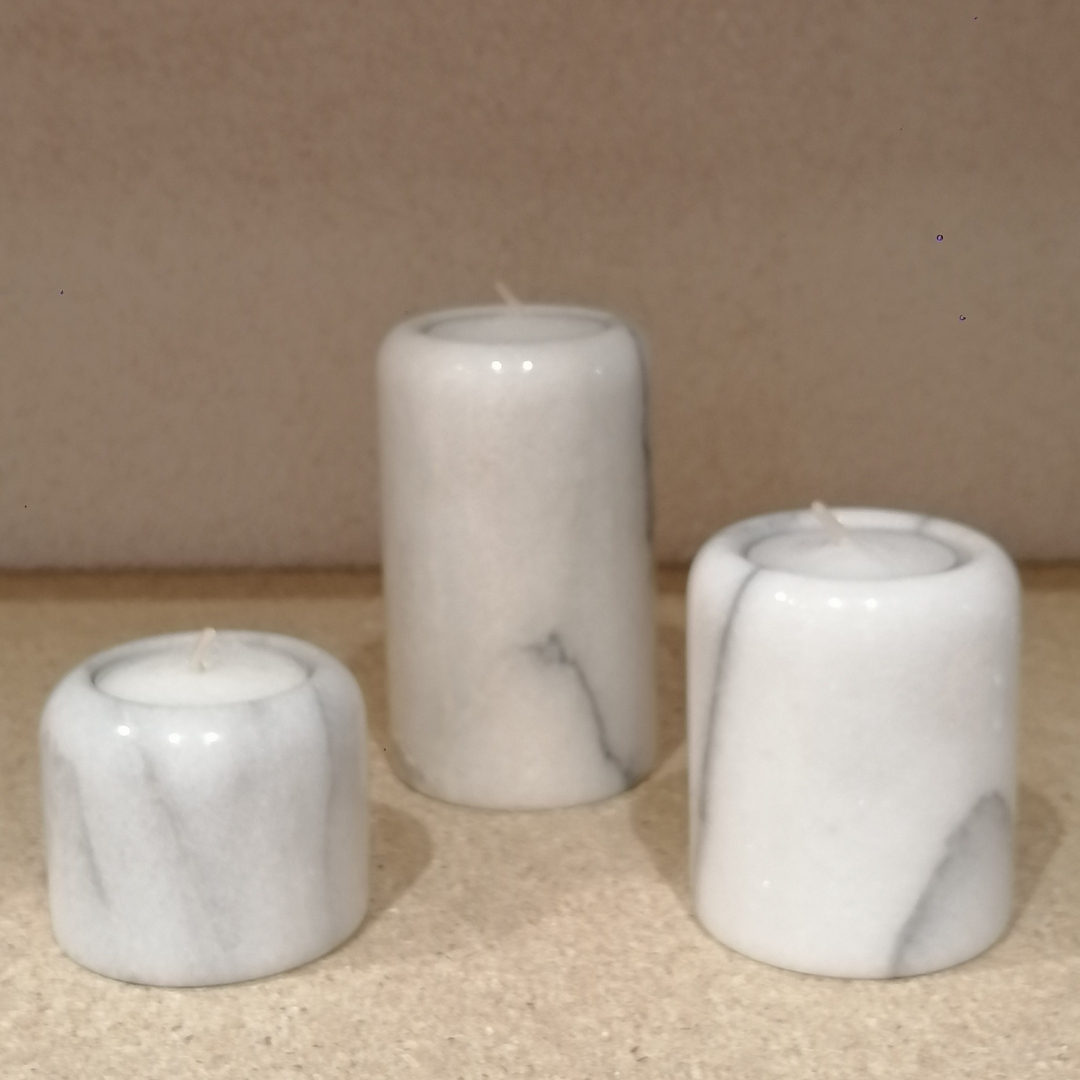 Teelichthalter Marmor-Set
