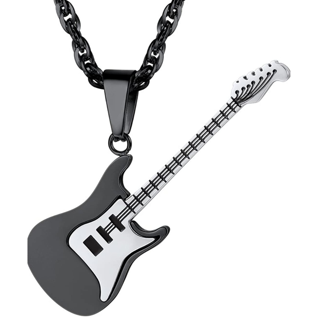 Halskette Gitarre Edelstahl