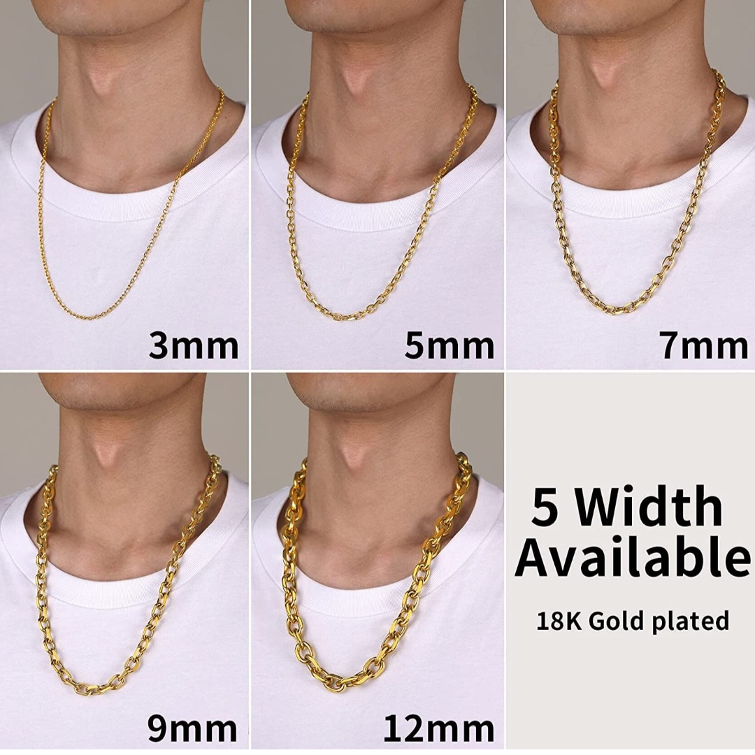 Halskette Edelstahl gold 61cm/3mm