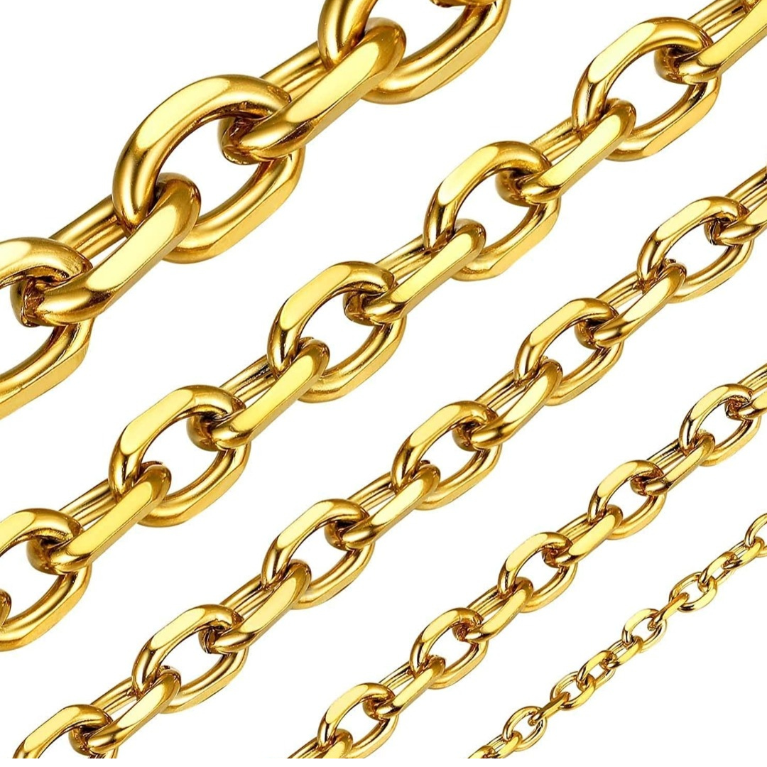Halskette Edelstahl gold 61cm/3mm