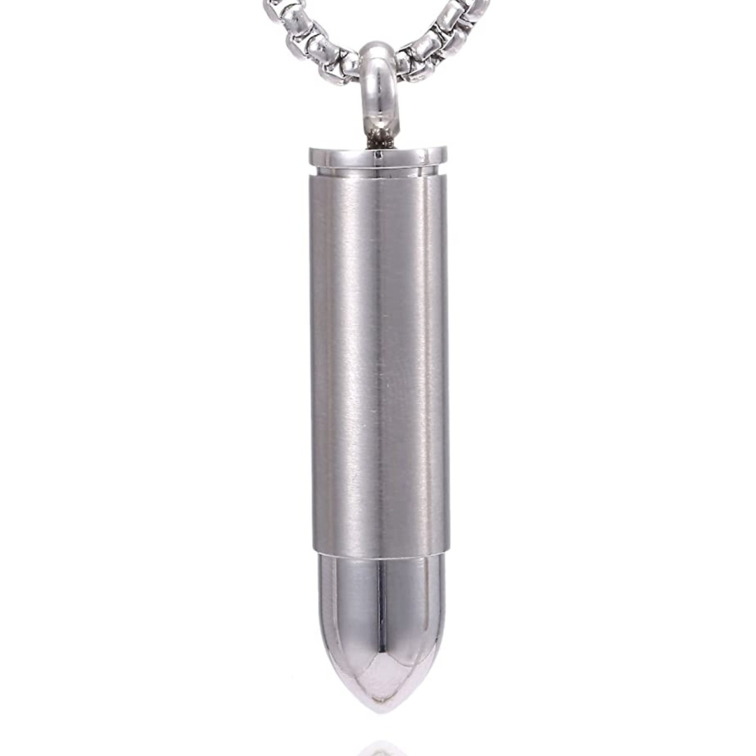 Halskette Edelstahl Pistolenkugel