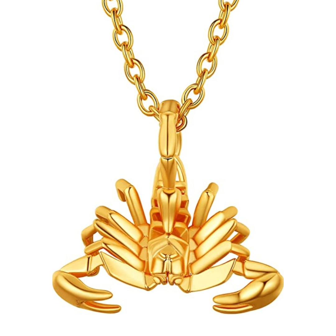Halskette Skorpion Edelstahl 18Karat vergoldet
