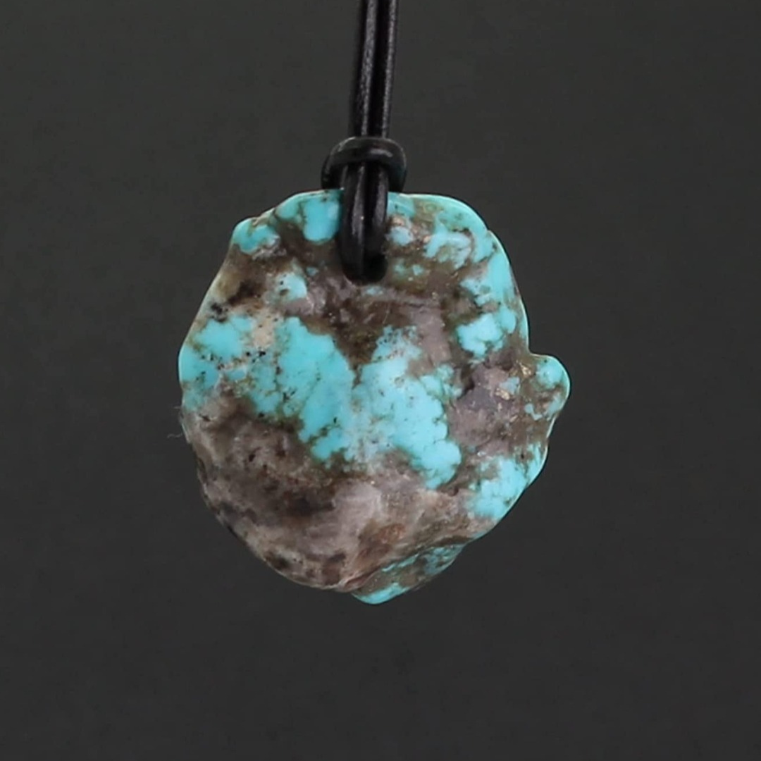 Halskette Türkis-Stein auf Lederband