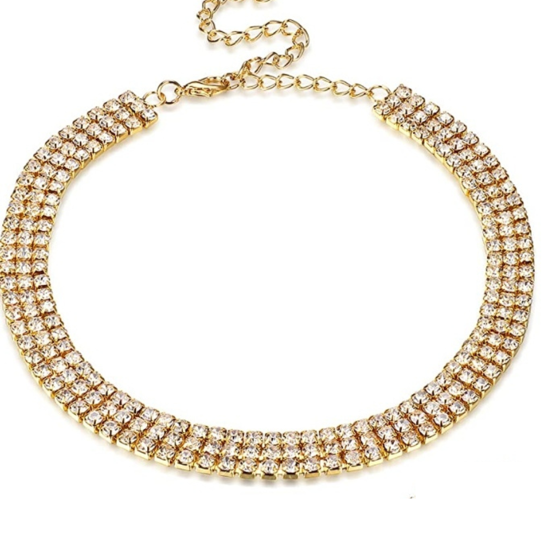 Halskette Strass Choker