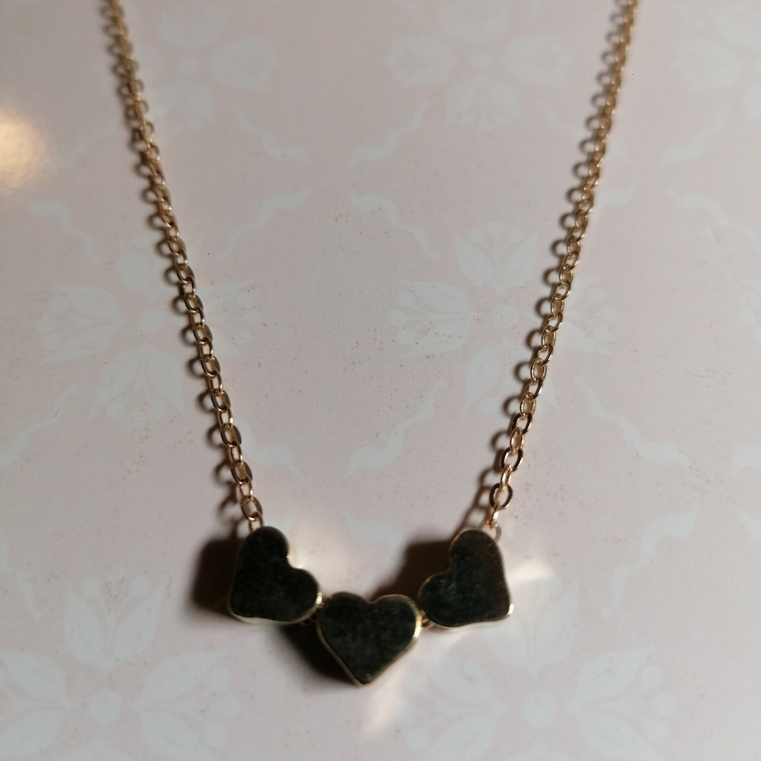 Halskette 3 Herzen, Edelstahl