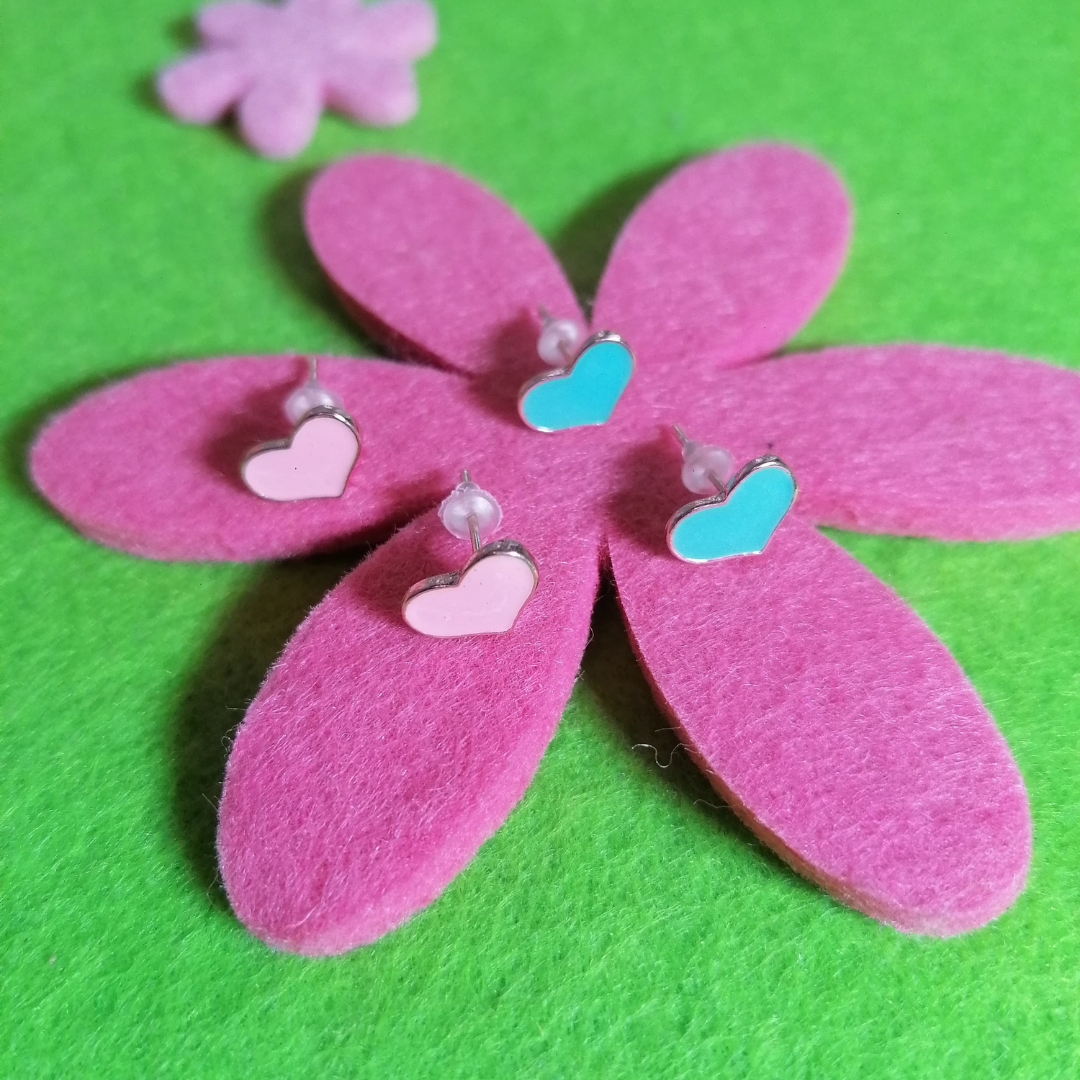 Kinderohrringe Herz Edelstahl