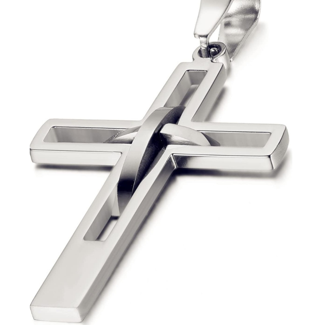 Halskette Kreuz Edelstahl