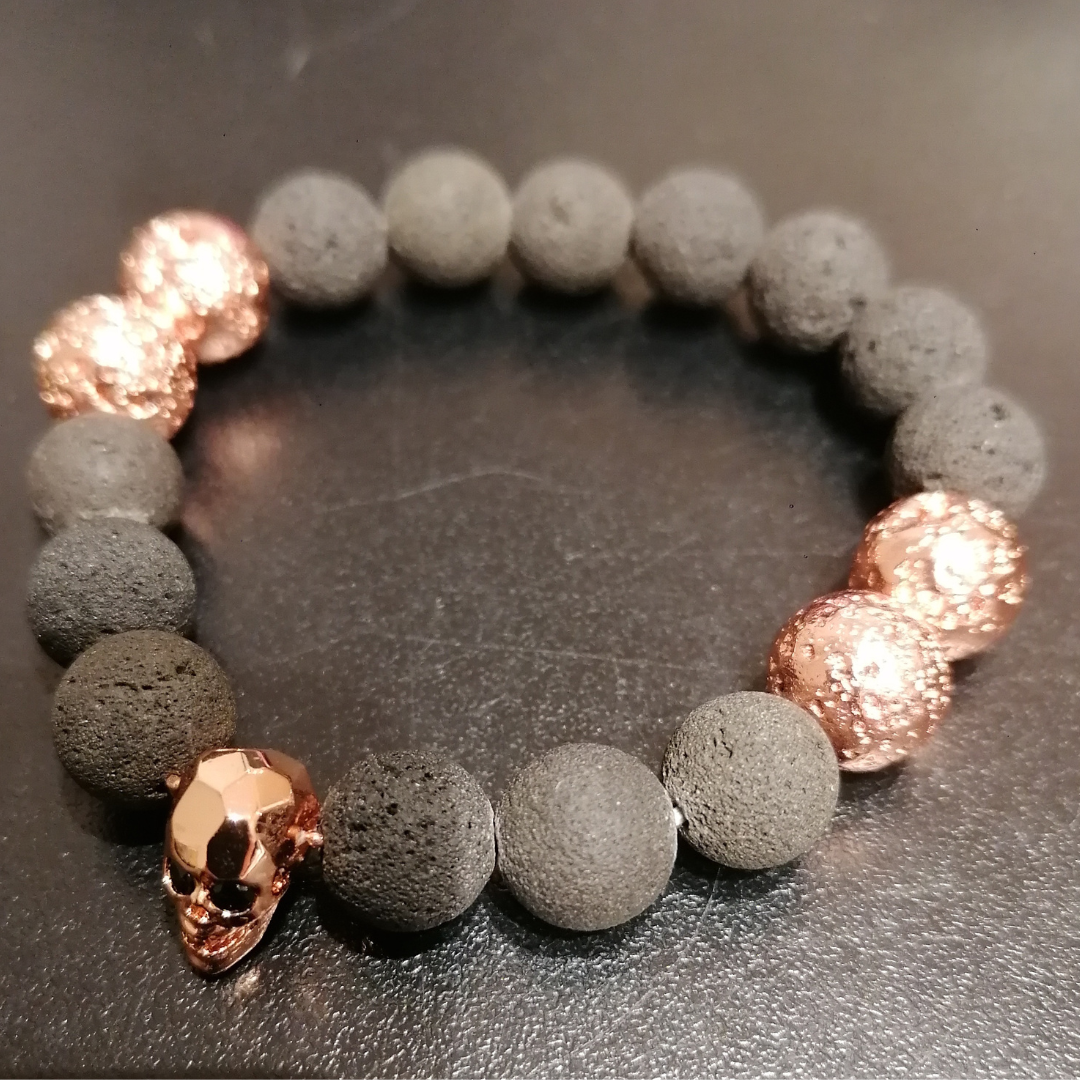 Armband Lava mit Totenkopf